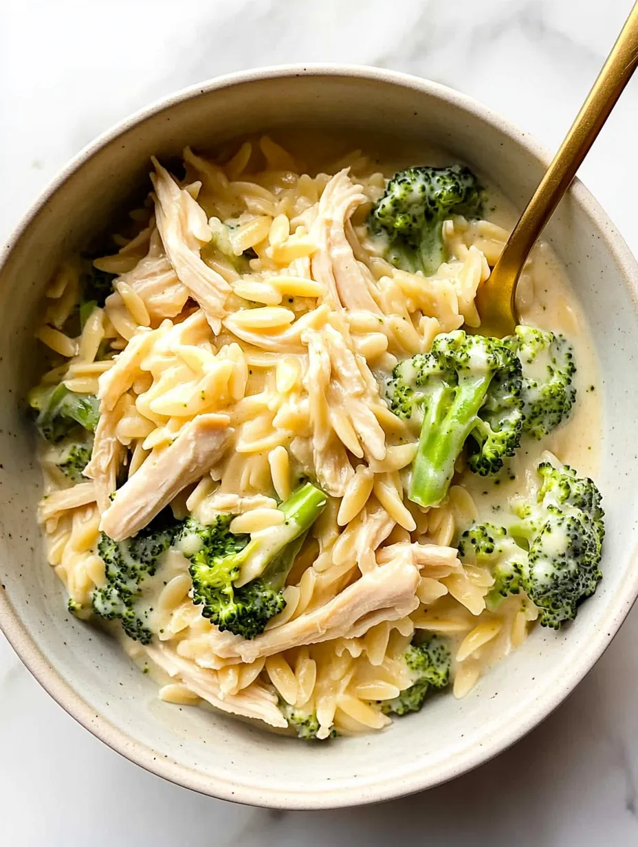 Meilleure Recette d'Orzo Fromage Poulet Brocoli