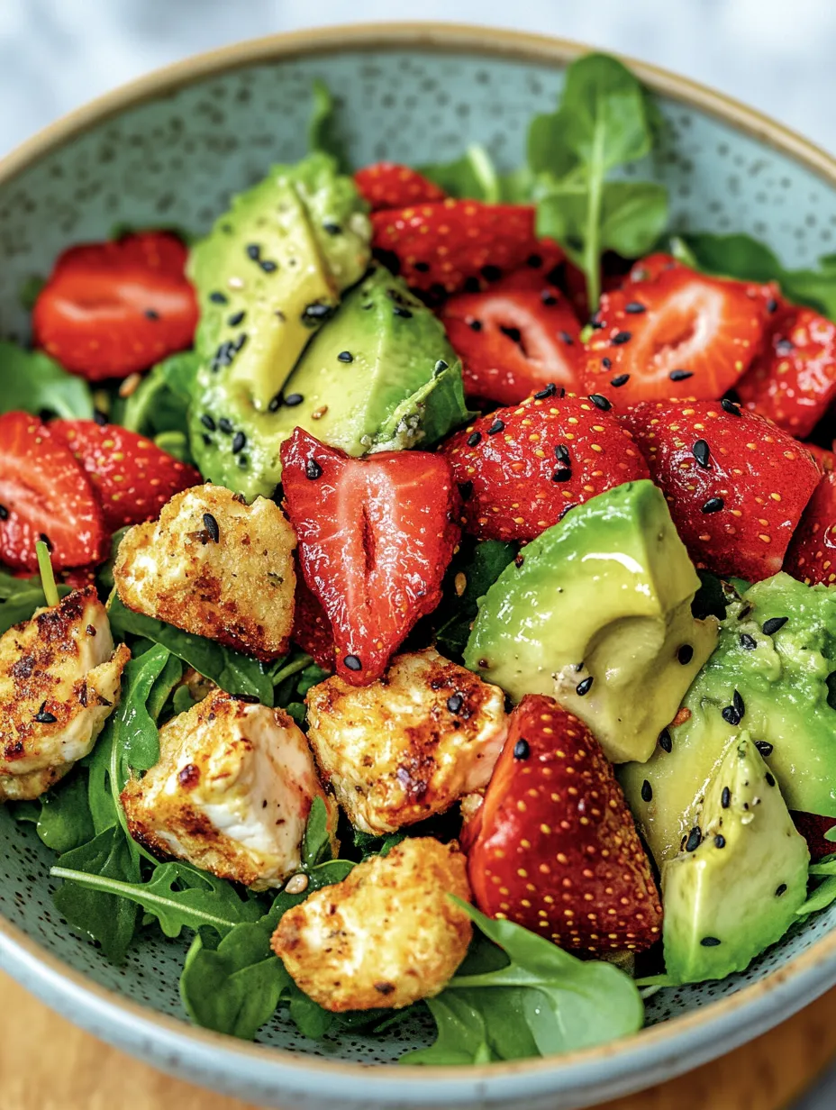 Salade poulet-fraise et burrata – Fraîche et raffinée