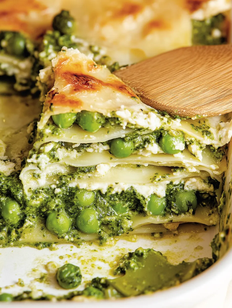 Lasagnes végétales vertes aux petits pois et sauce tofu façon béchamel – Légères et Savoureuses