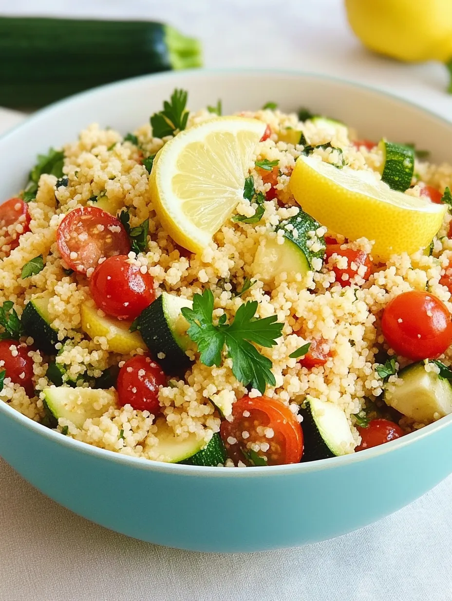Salade de couscous aux courgettes – Simple, saine et trop bonne