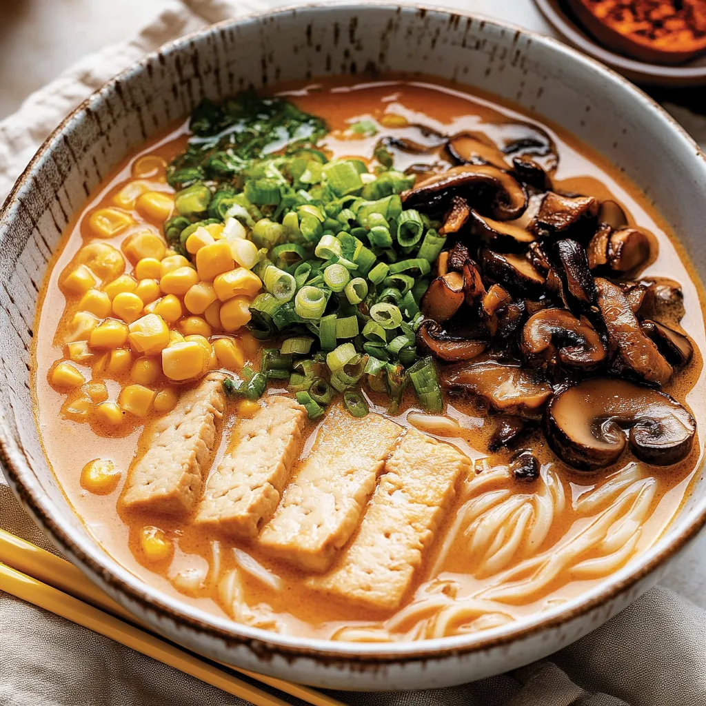 Ramen tantanmen vegan crémeux et relevé