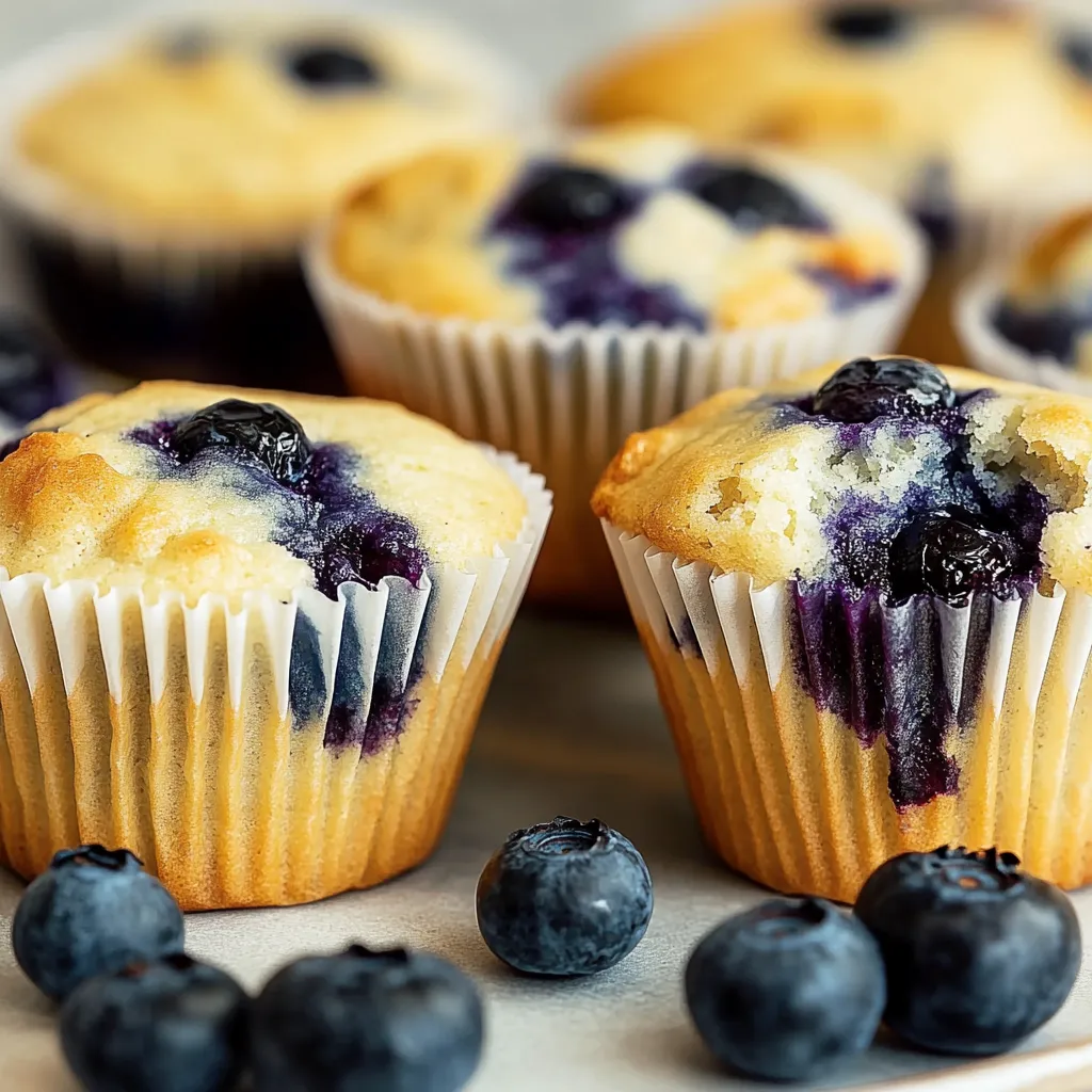 Délicieux muffins aux myrtilles, moelleux et rapides