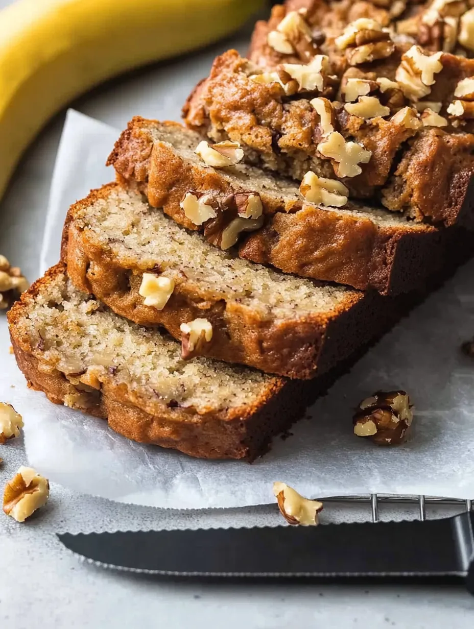 Pain à la banane aux noix - Simple, Moelleux et Savoureux