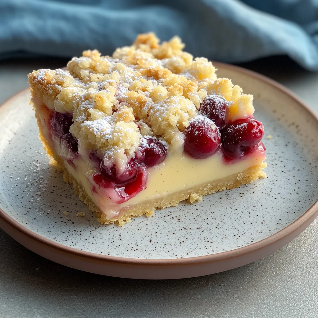 Gâteau streusel aux cerises sur plaque – vraiment succulent