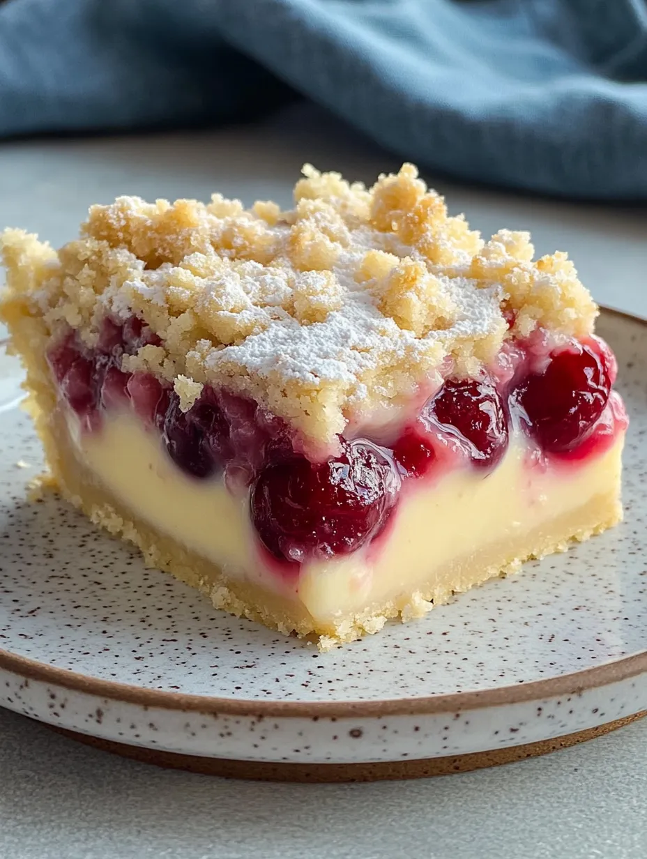 Gâteau aux miettes et cerises sur plaque - Croustillant, Fruité et Juteux