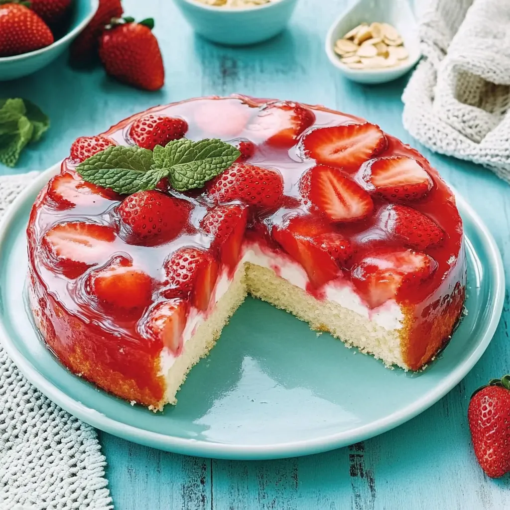 Gâteau aux fraises et crème