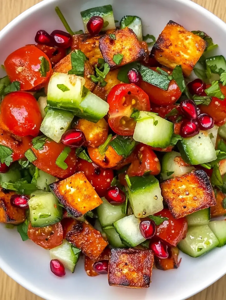 Salade de halloumi à la grenade – Fruitée, Savoureuse et Rafraîchissante