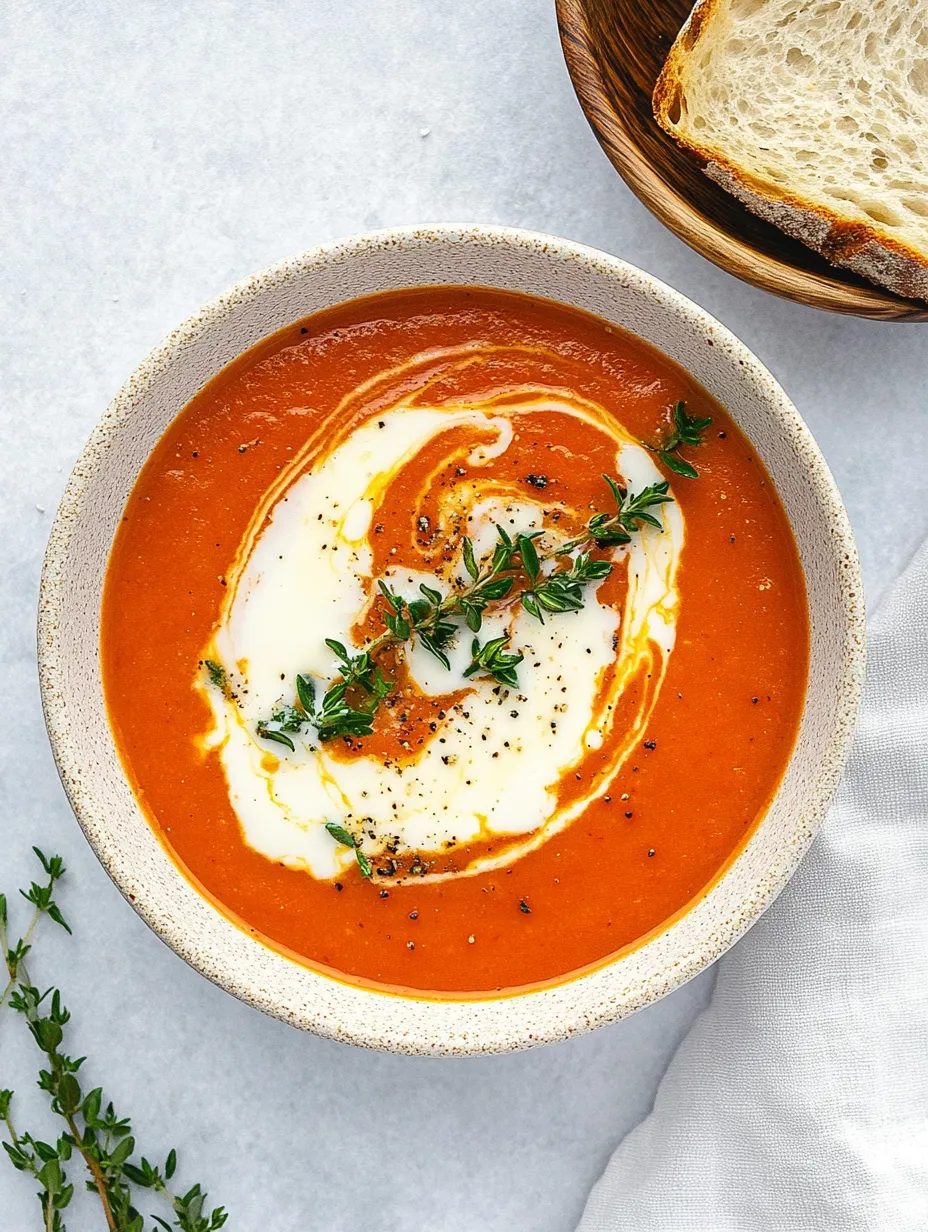 Soupe aux tomates italienne – Fraîche, Épicée et Rapide à préparer