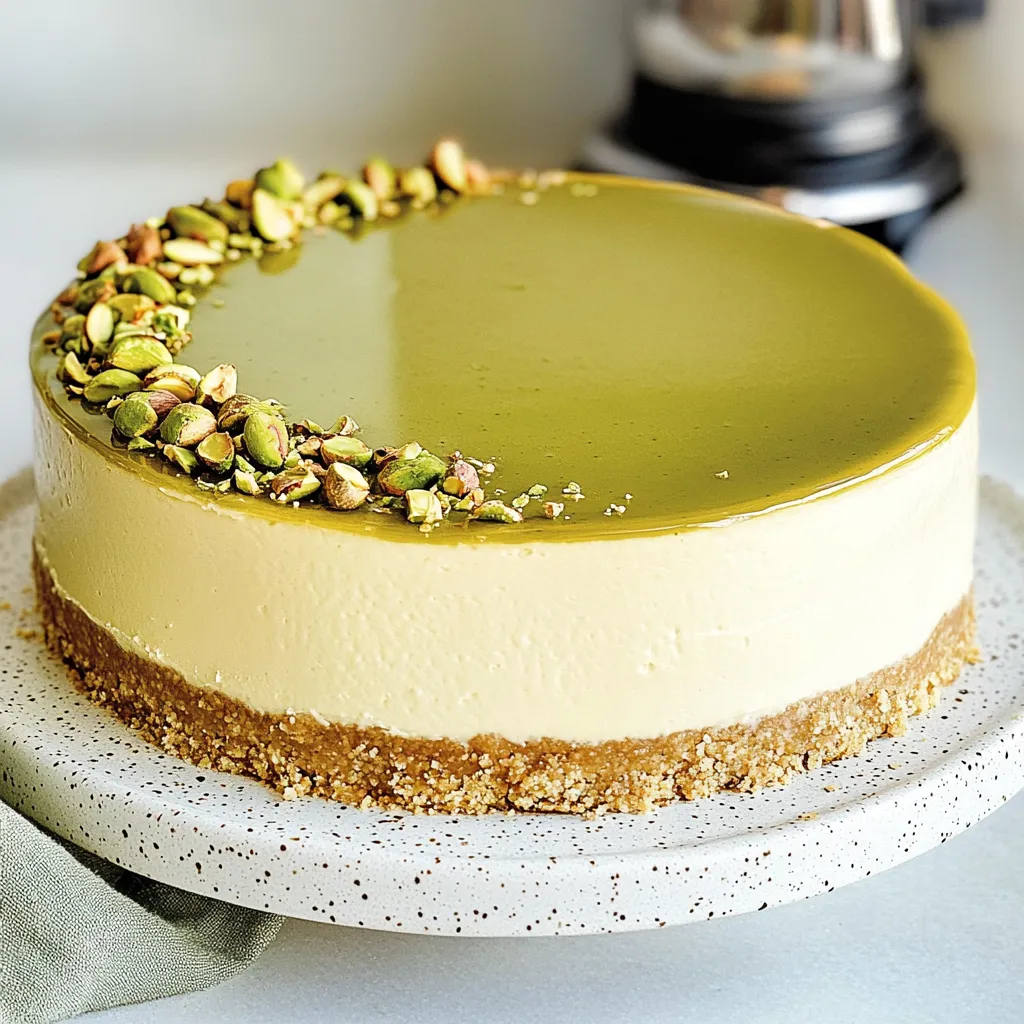 Cheesecake pistache sans cuisson: oubliez le chocolat Dubai