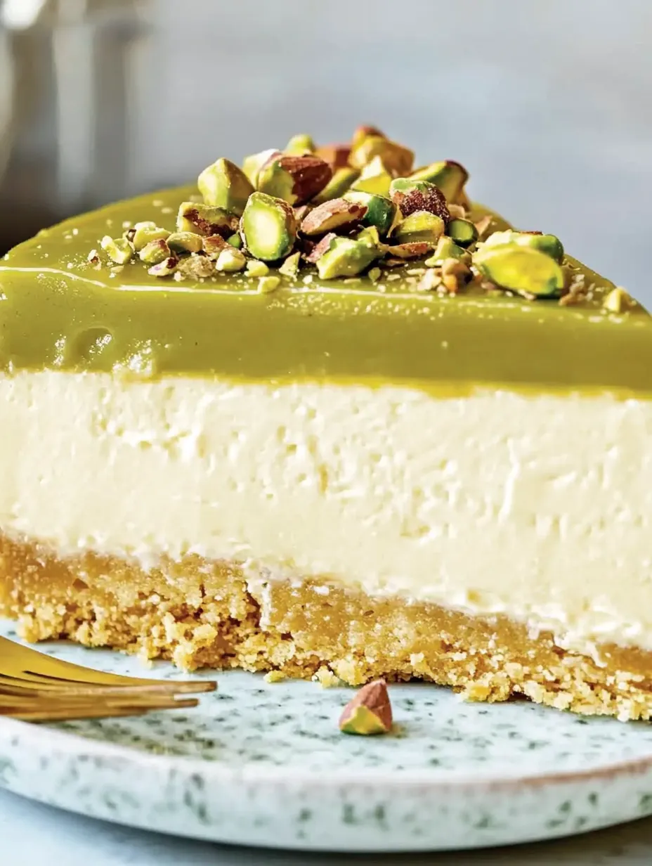 Cheesecake pistache sans cuisson – Crémeux, Saveur de noix et Absolument divin
