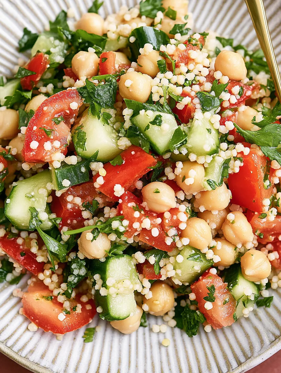 Salade de couscous aux pois chiches – Rapide, Nourrissante et Délicieuse