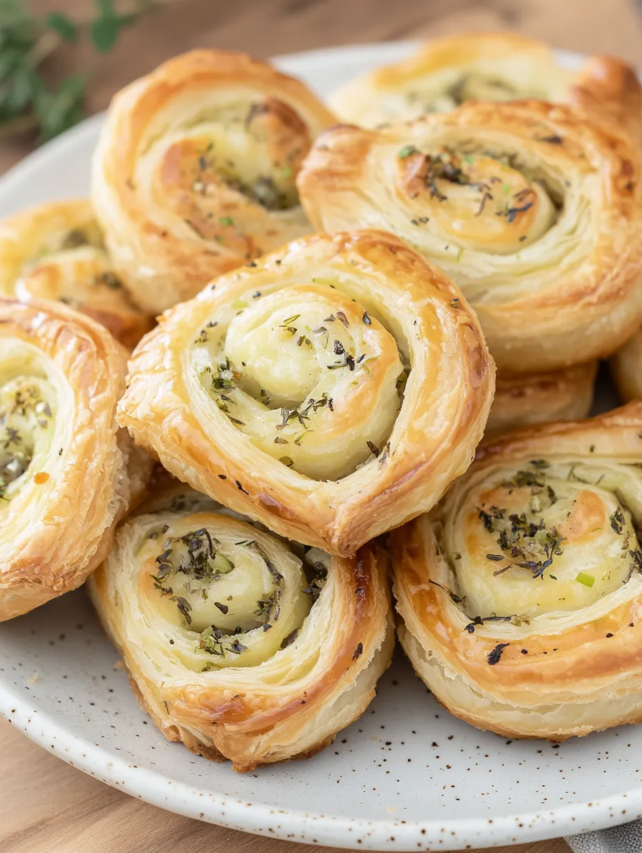 Spirales Feuilletées au Pesto et Fromage Frais – Croustillantes, Crémeuses et Aromatiques