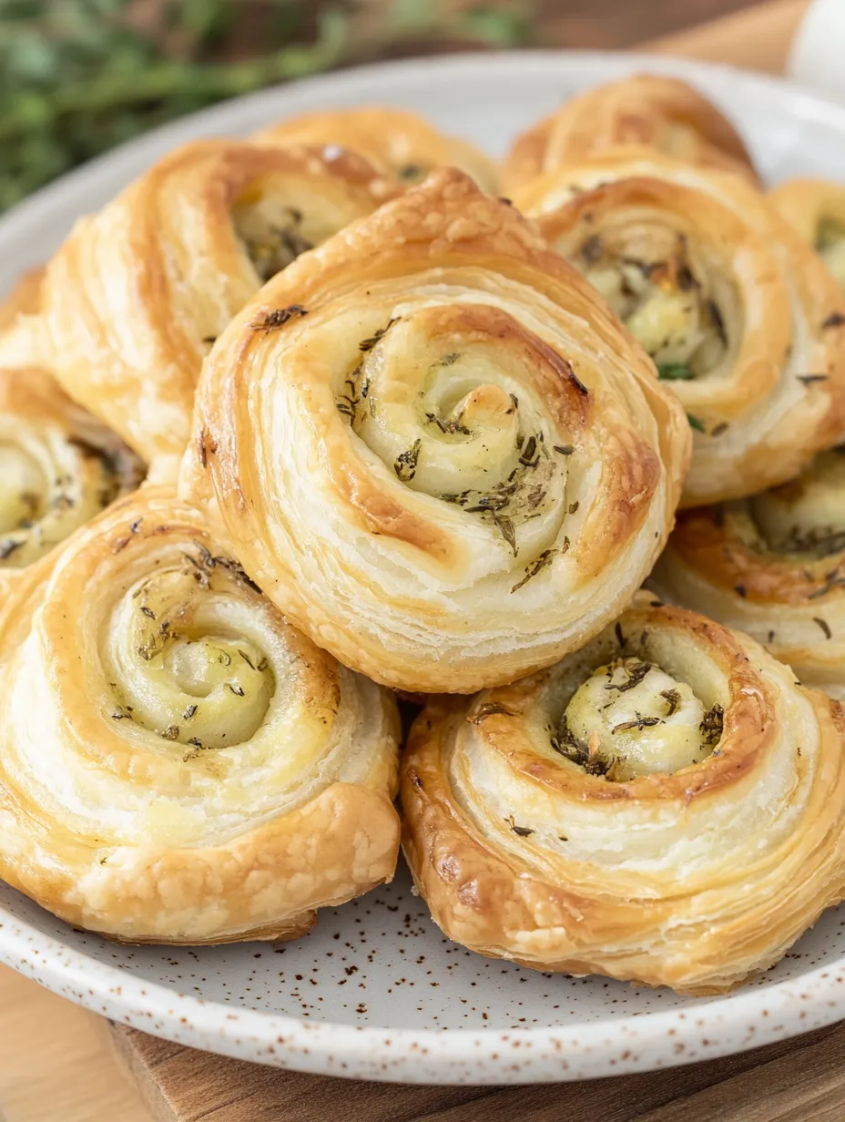 Spirales Feuilletées au Pesto et Fromage Frais – Savoureuses, Croustillantes et Faciles à Préparer