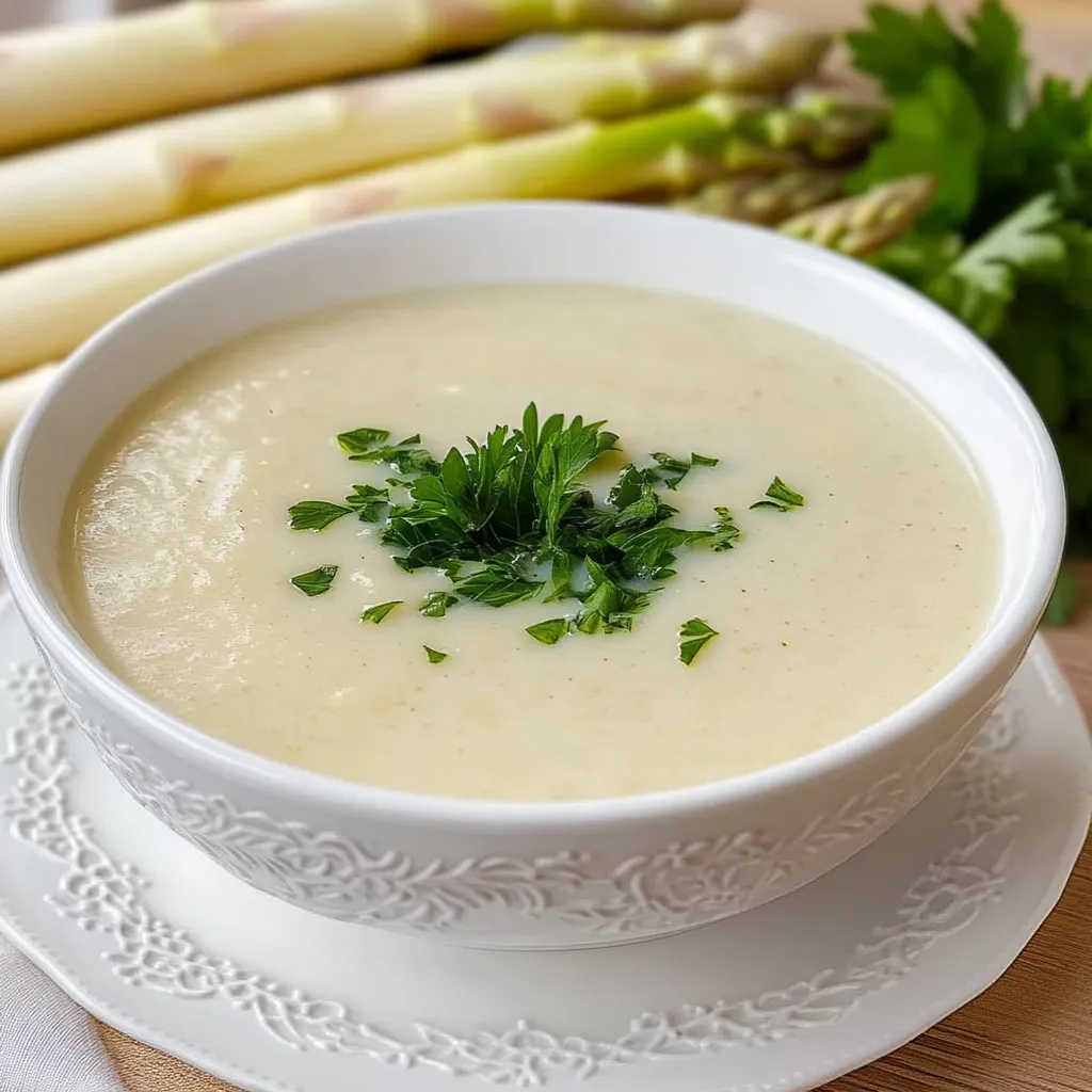 Soupe-crème d'asperges classique