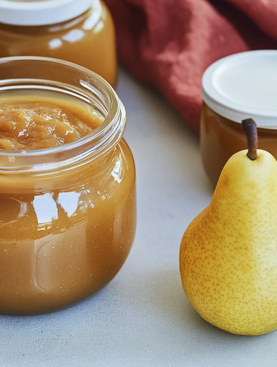 Confiture de poires à la liqueur d'œufs – Onctueuse, Fruitée et Séduisante