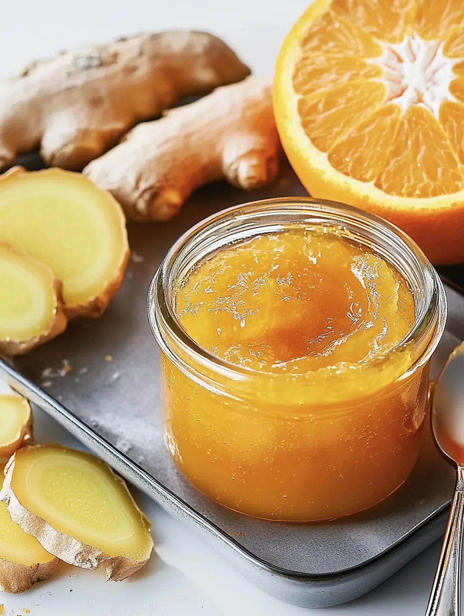 Confiture Orange-Gingembre – Fraîche, Agrumée et Agréablement Épicée