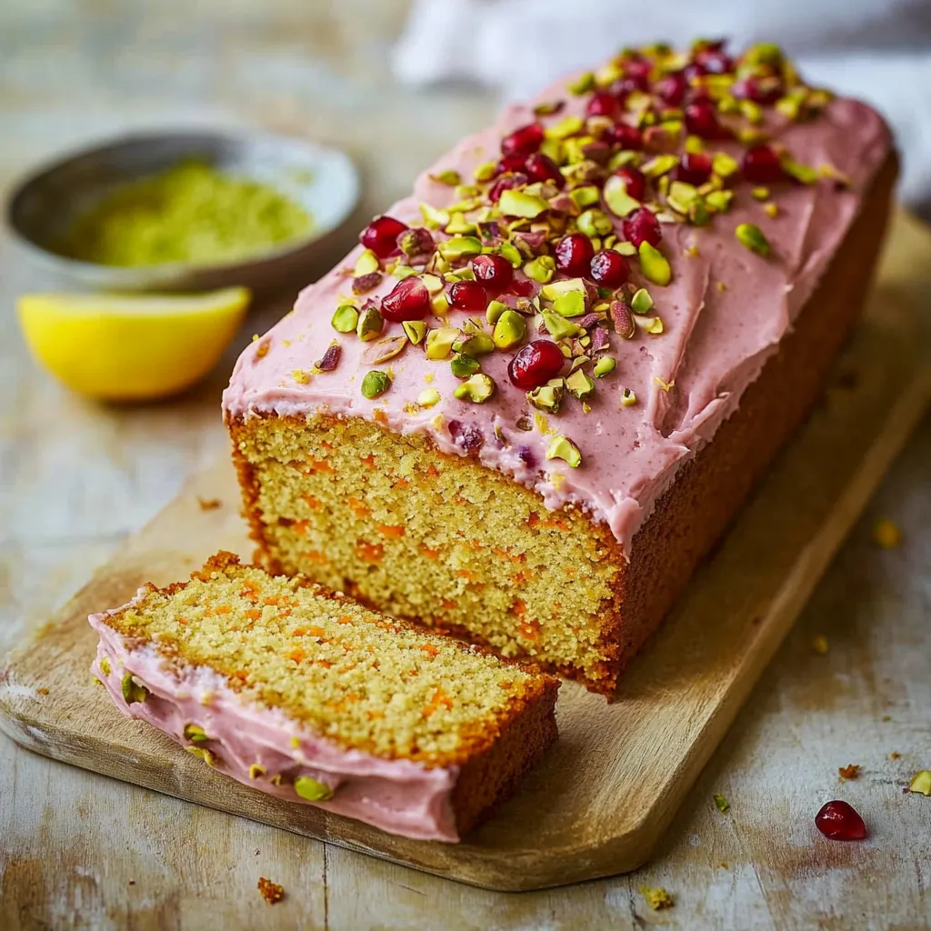Gâteau aux carottes avec pistaches et grenade - tellement bon!