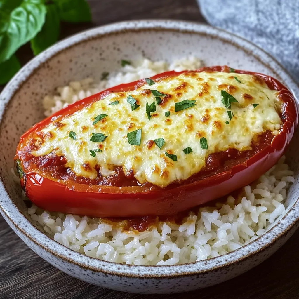 Poivrons cornus farcis à la feta