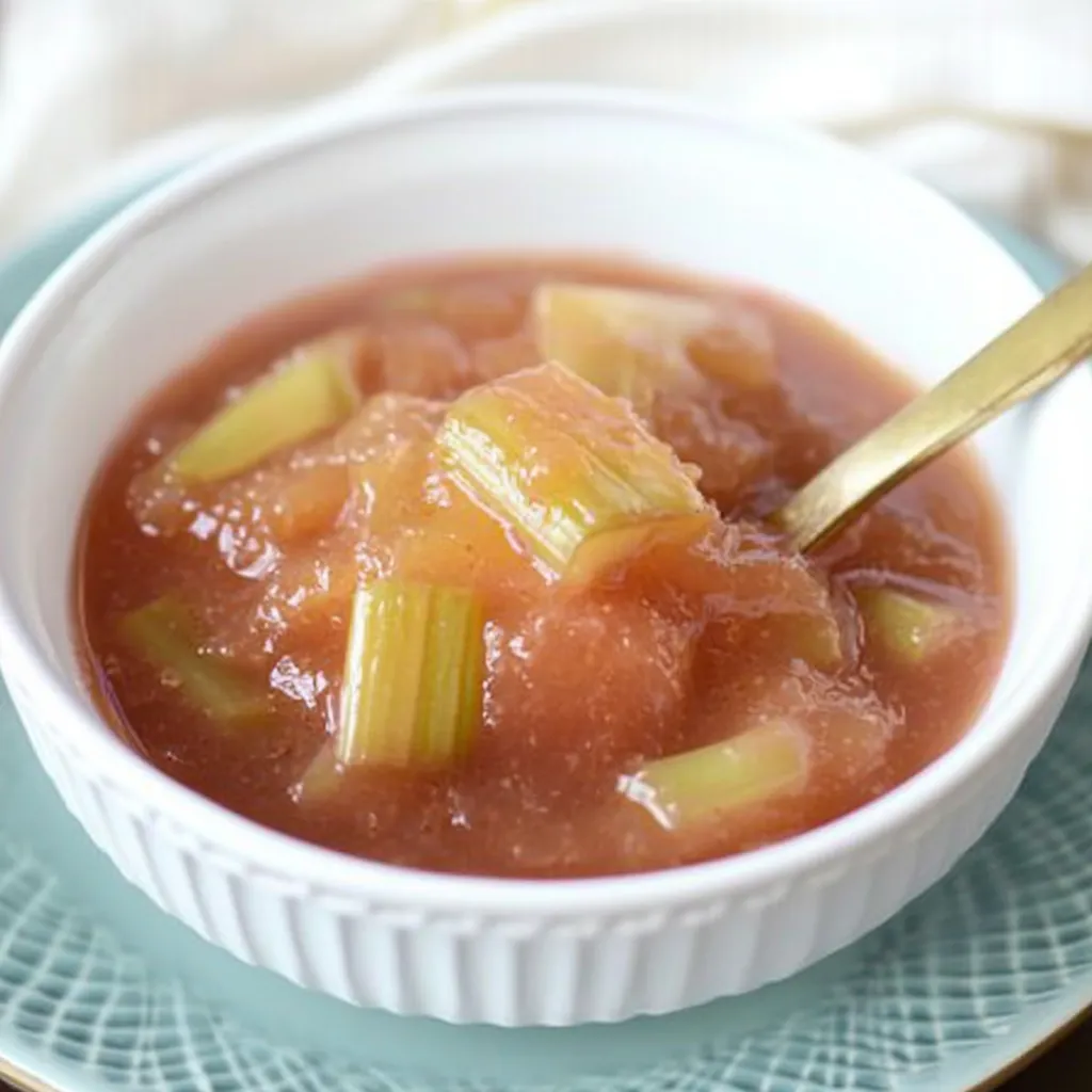Compote de Rhubarbe Simple