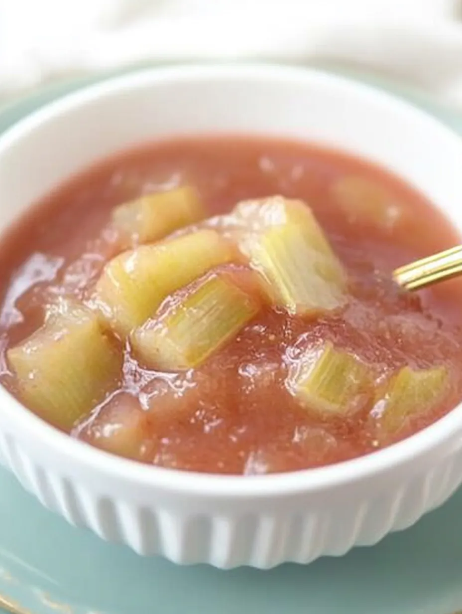 Compote de rhubarbe rapide & facile