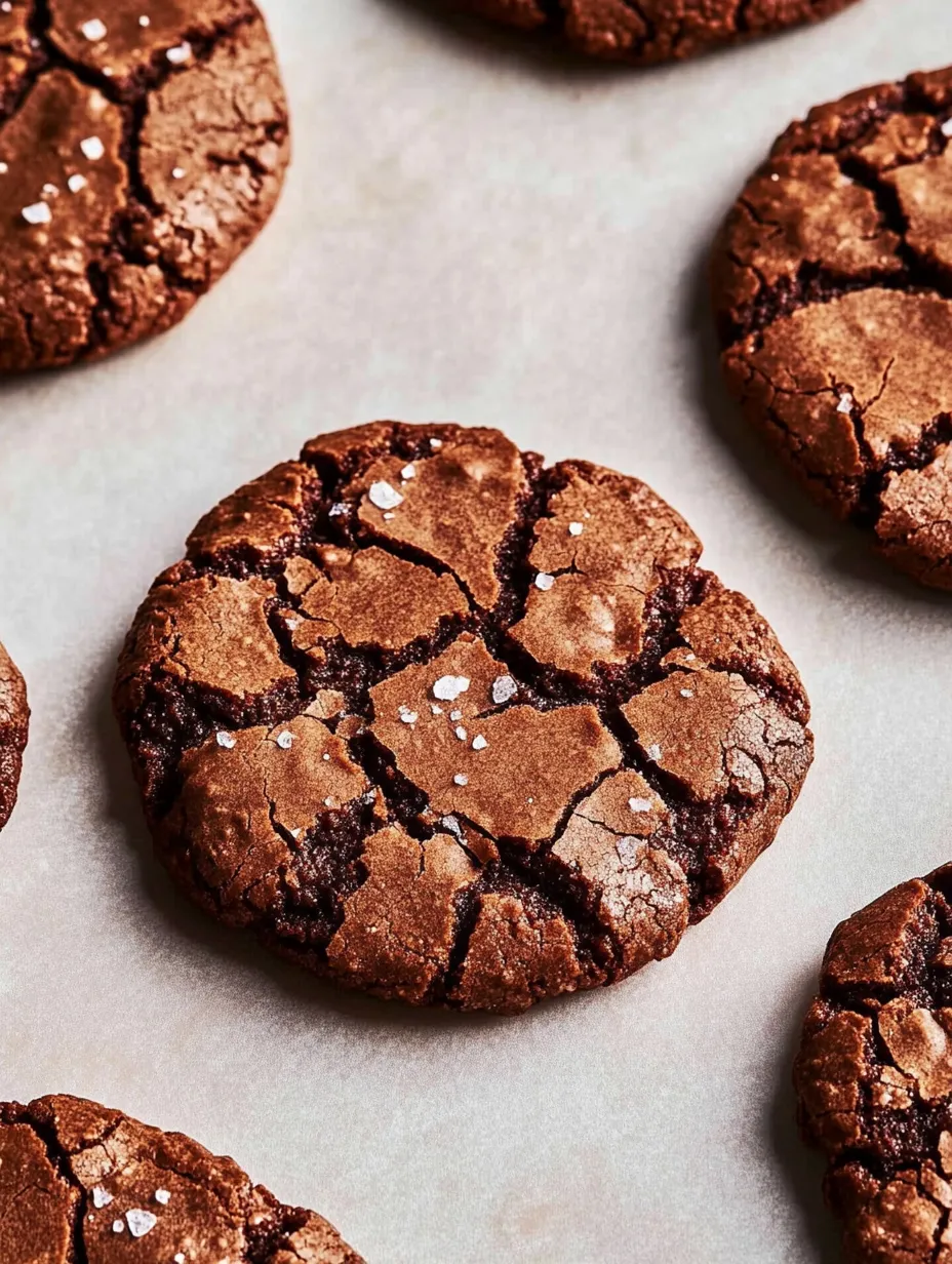 Cookies brownie croustillants avec effet craquelé