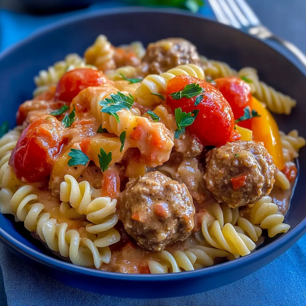 Boulettes en sauce tomate-crème – simple, rapide et délicieux