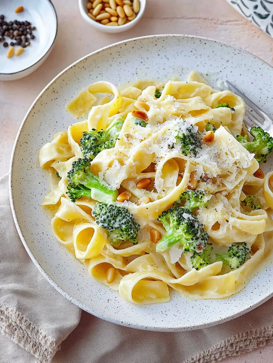 Pâtes à la sauce crémeuse au brocoli – Sain et délicieux