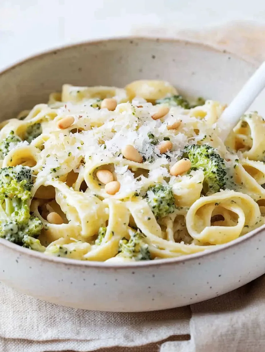 Pâtes au brocoli avec sauce crémeuse au fromage – Pur délice!