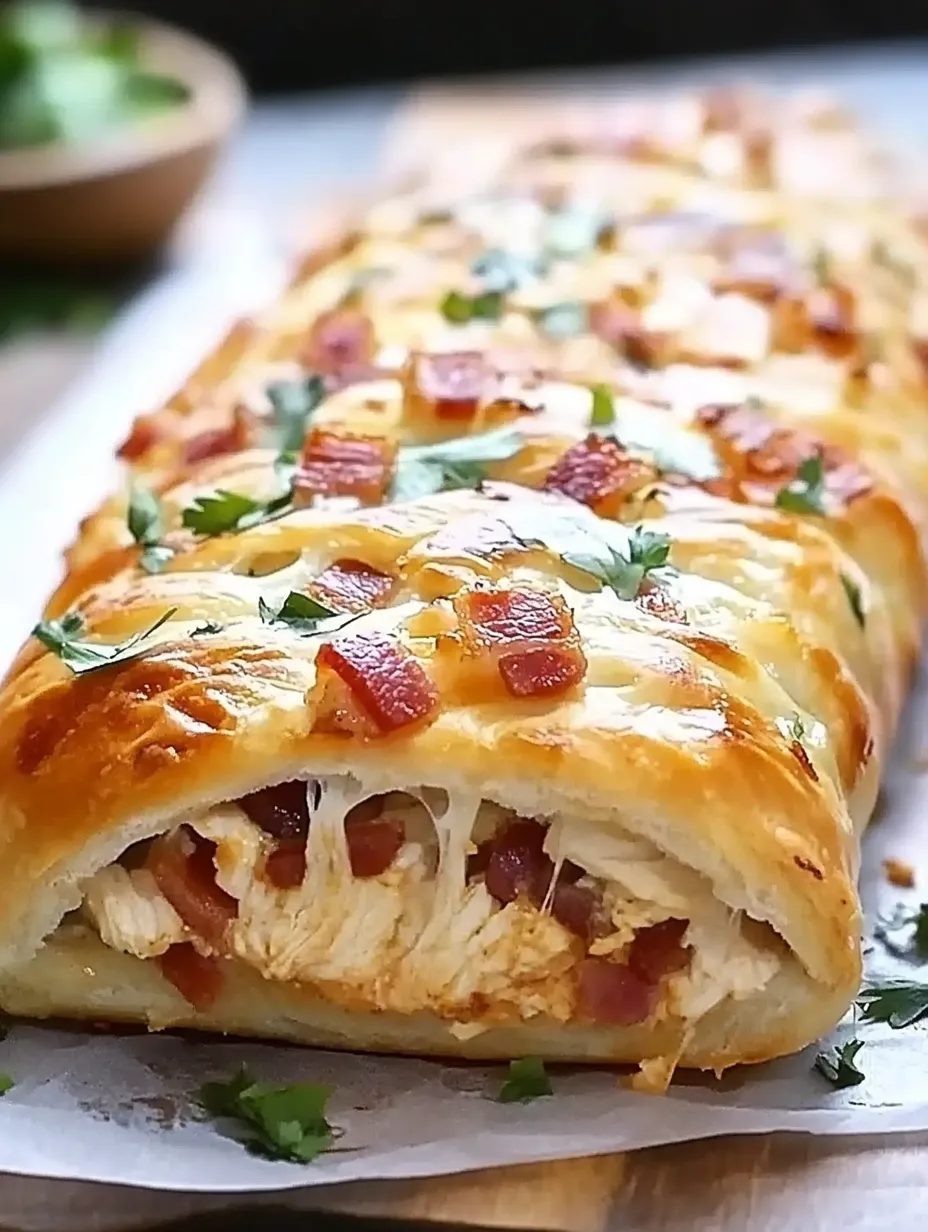 Recette de Stromboli au Poulet Bacon Ranch