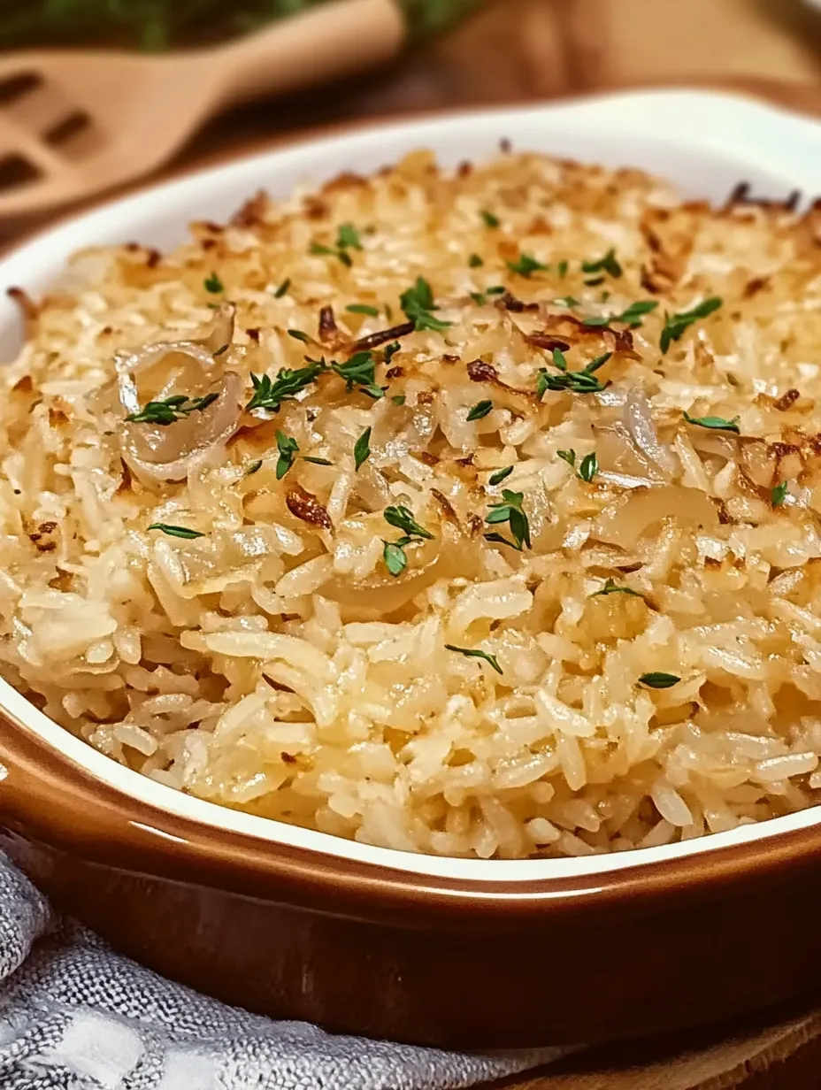 Casserole de Riz à l'Oignon Française