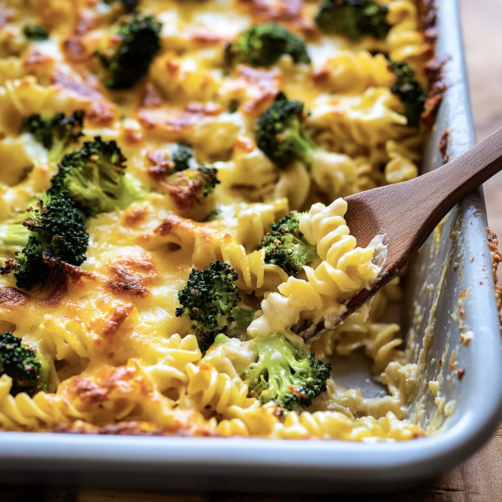 Gratin simple de pâtes au brocoli (5 ingrédients!)