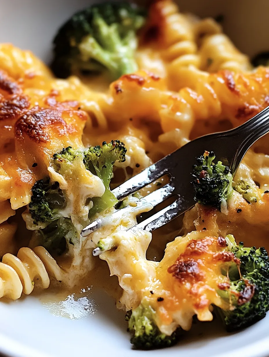 Gratin de pâtes au brocoli crémeux avec seulement 5 ingrédients