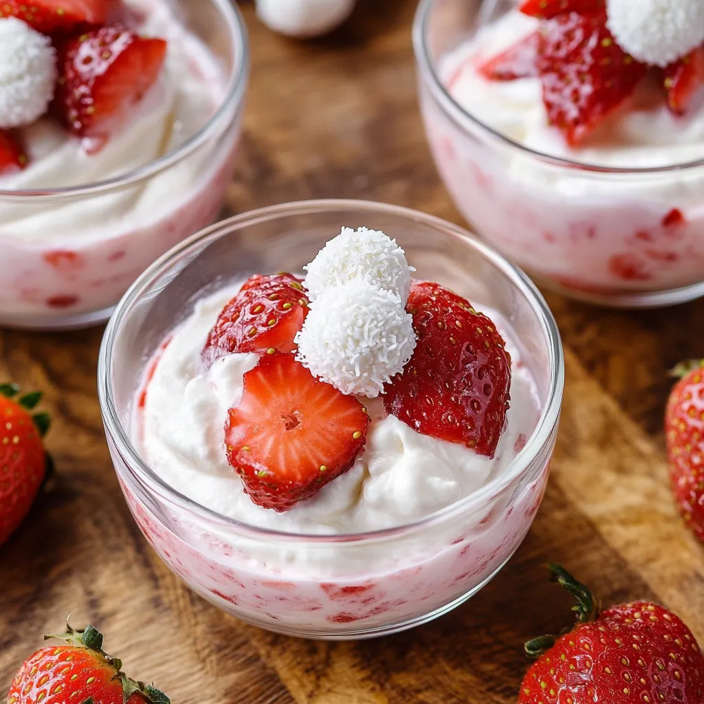 Dessert Léger Fraises Raffaello