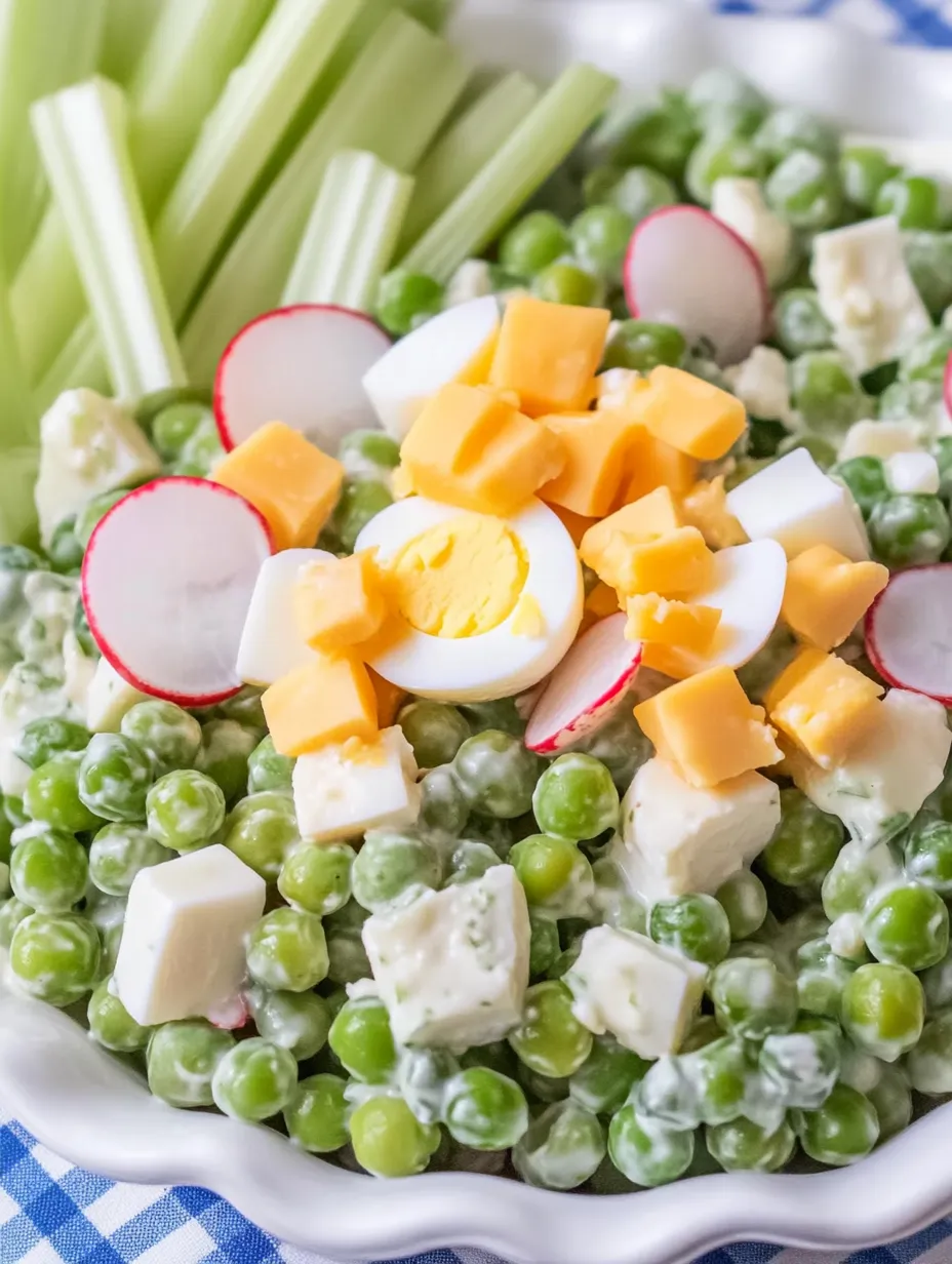 Recette de Salade aux Petits Pois et Fromage