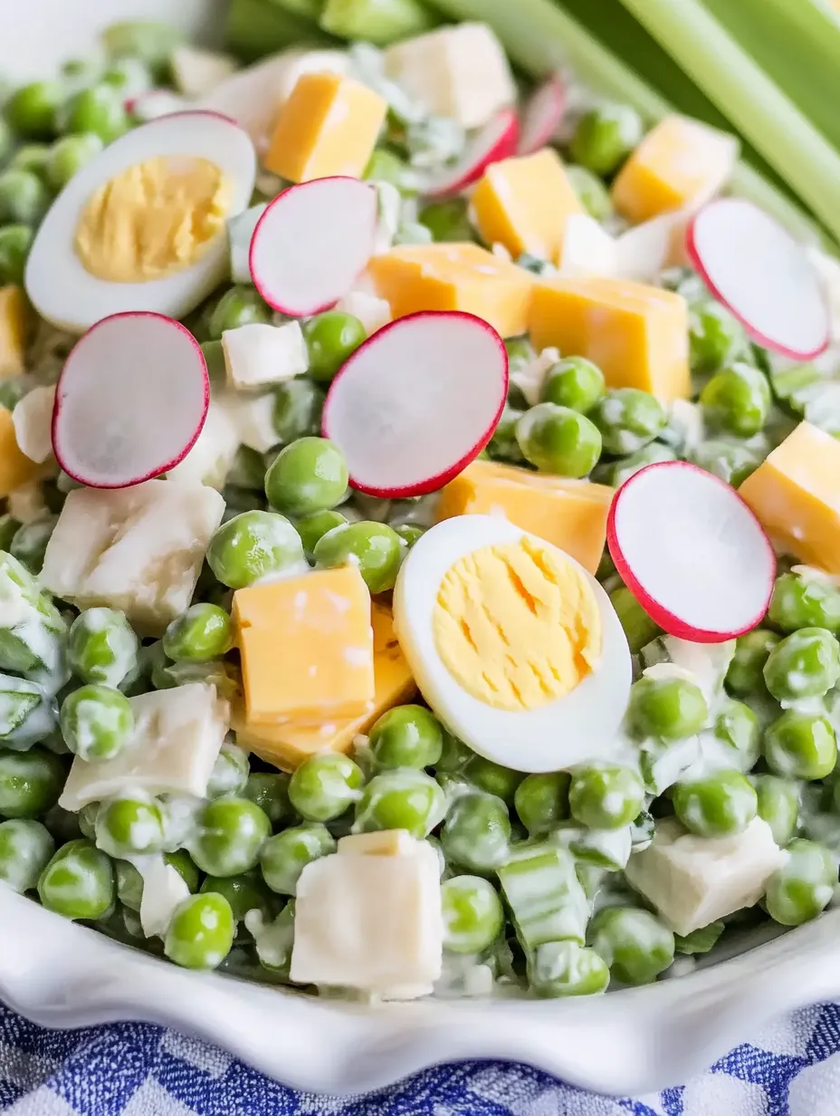 Recette Facile de Salade aux Petits Pois et Fromage