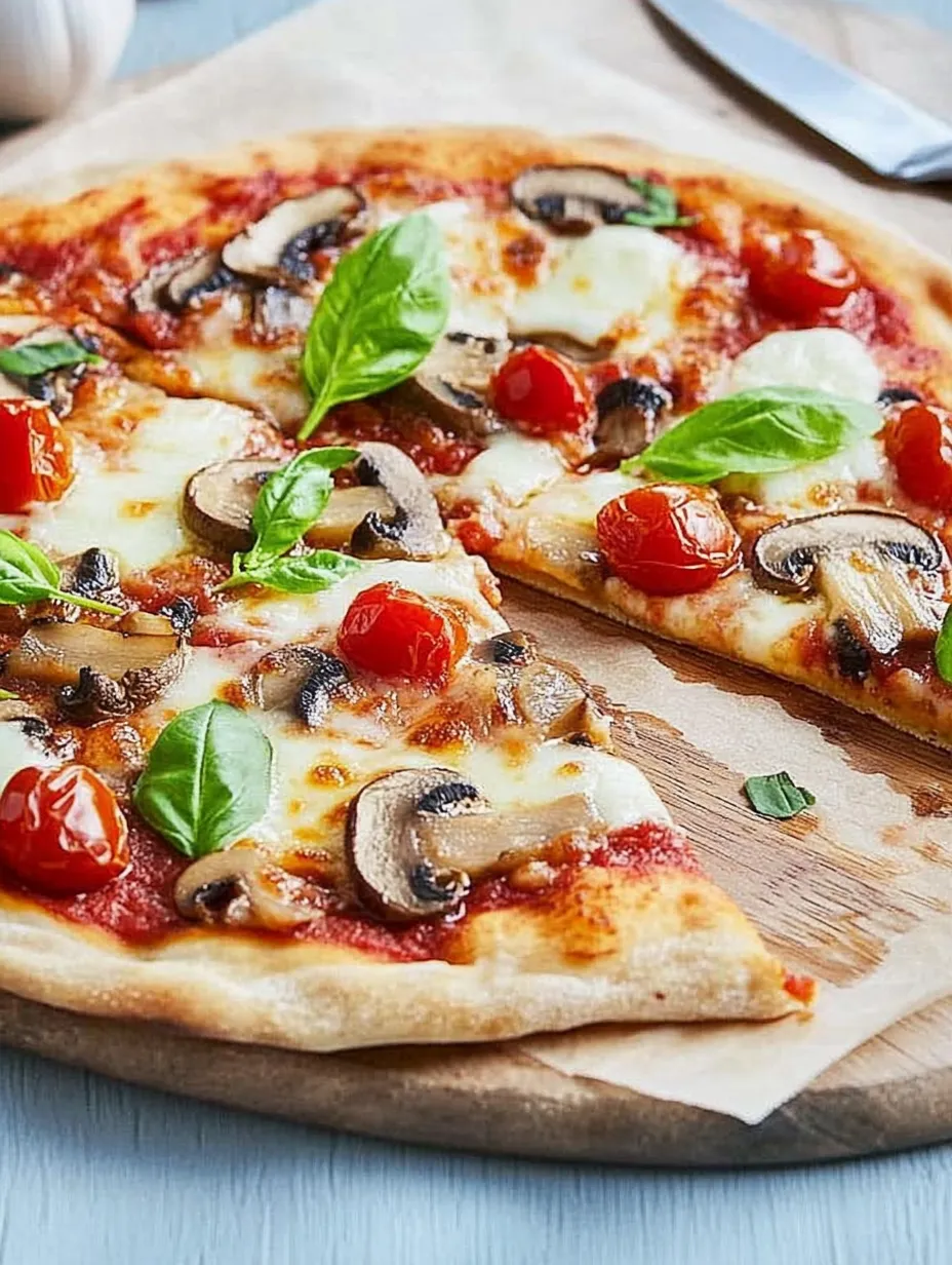 Pizza aux champignons variés