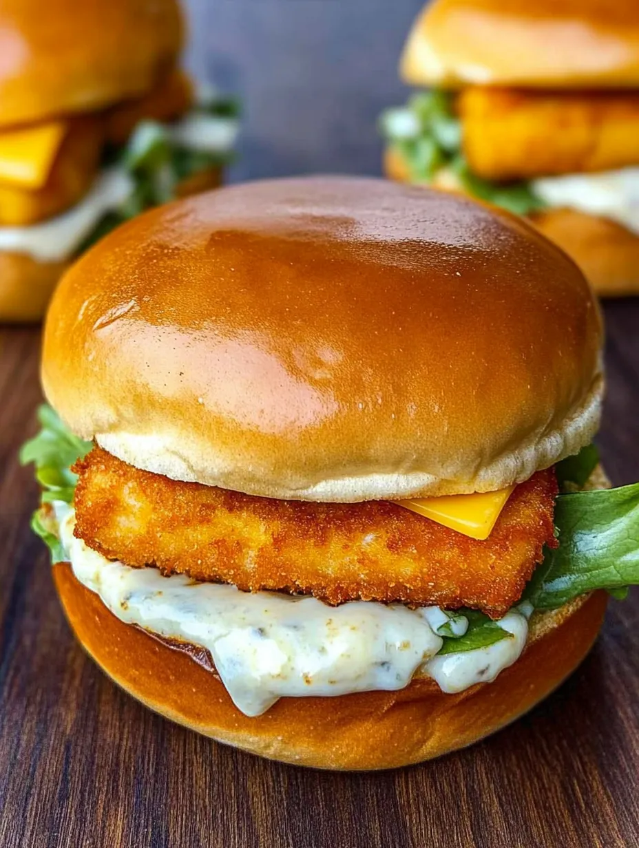 Burger de poisson fait maison façon McDonald's