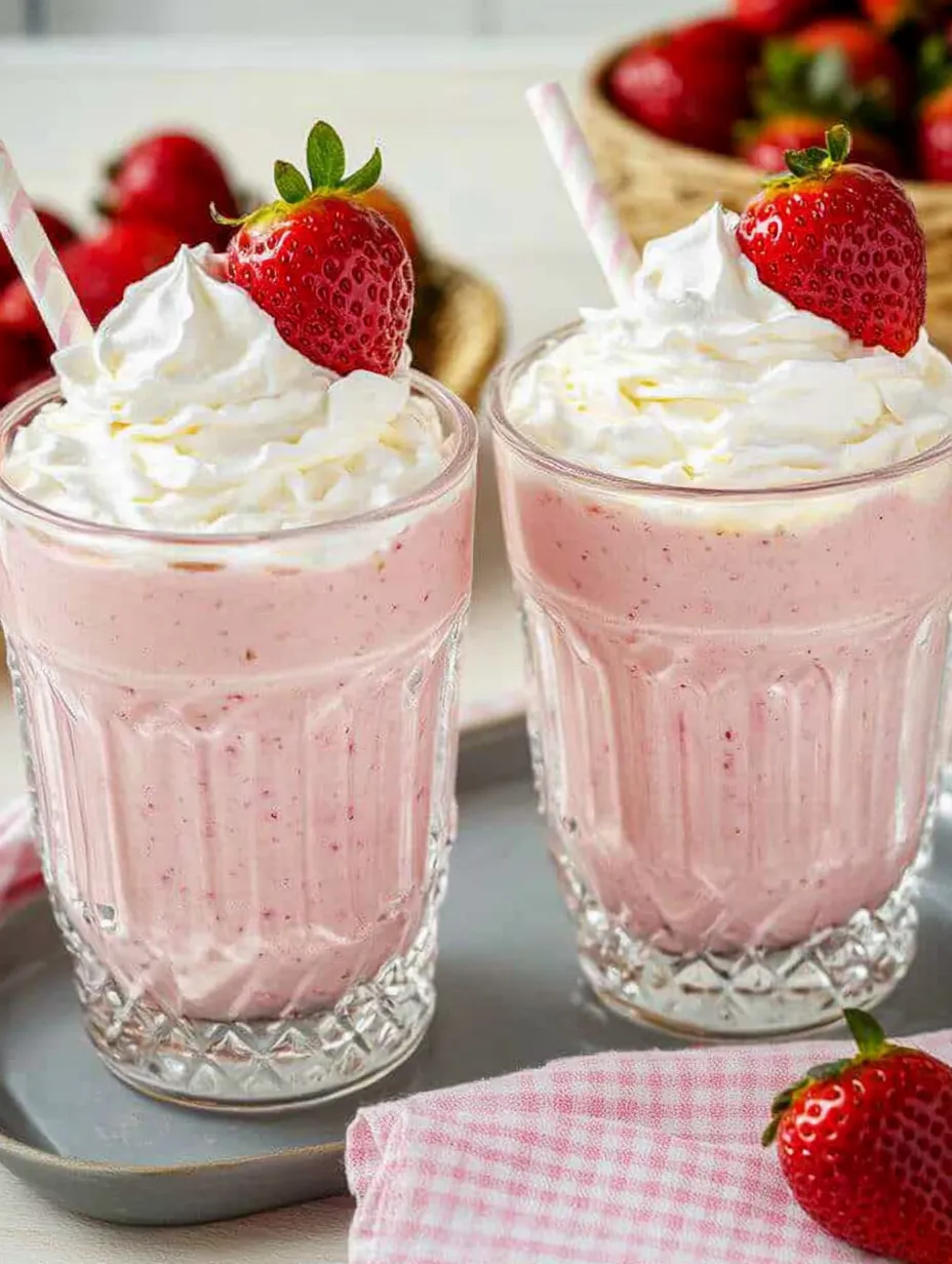Rêve crémeux aux fraises – Le milk-shake parfait