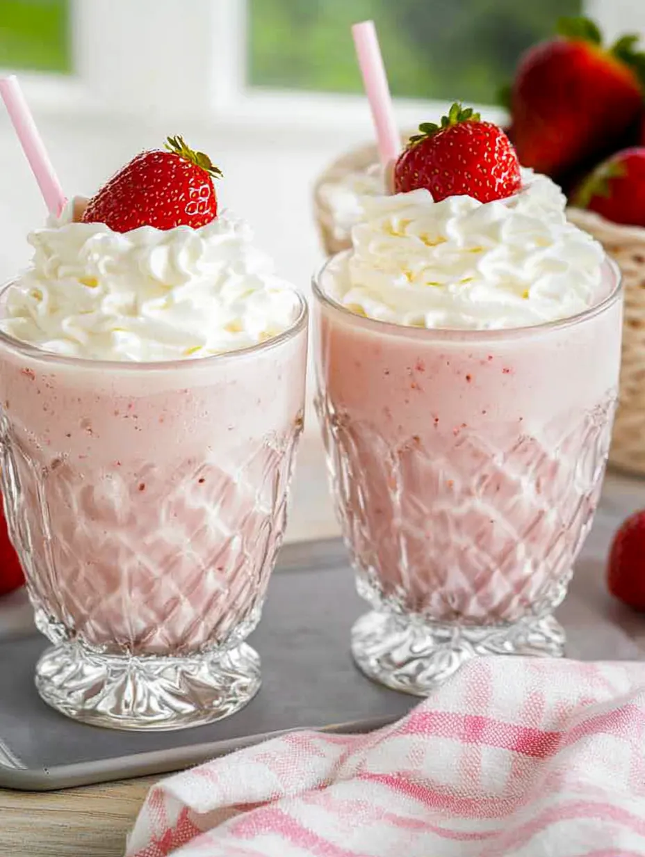 Plaisir fruité de fraises – Shake rafraîchissant
