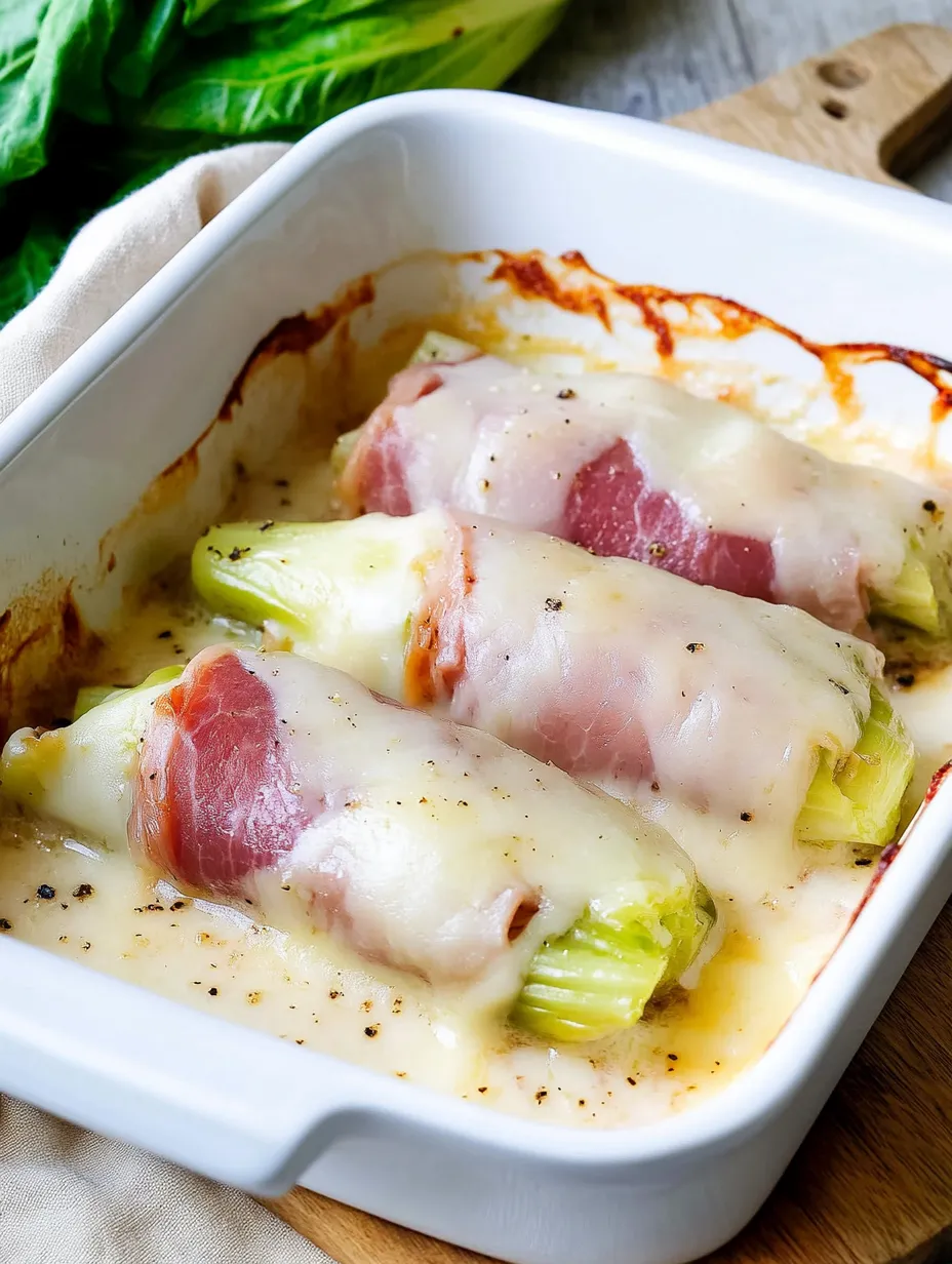 Plat au four avec endives, jambon et fromage – Délice copieux