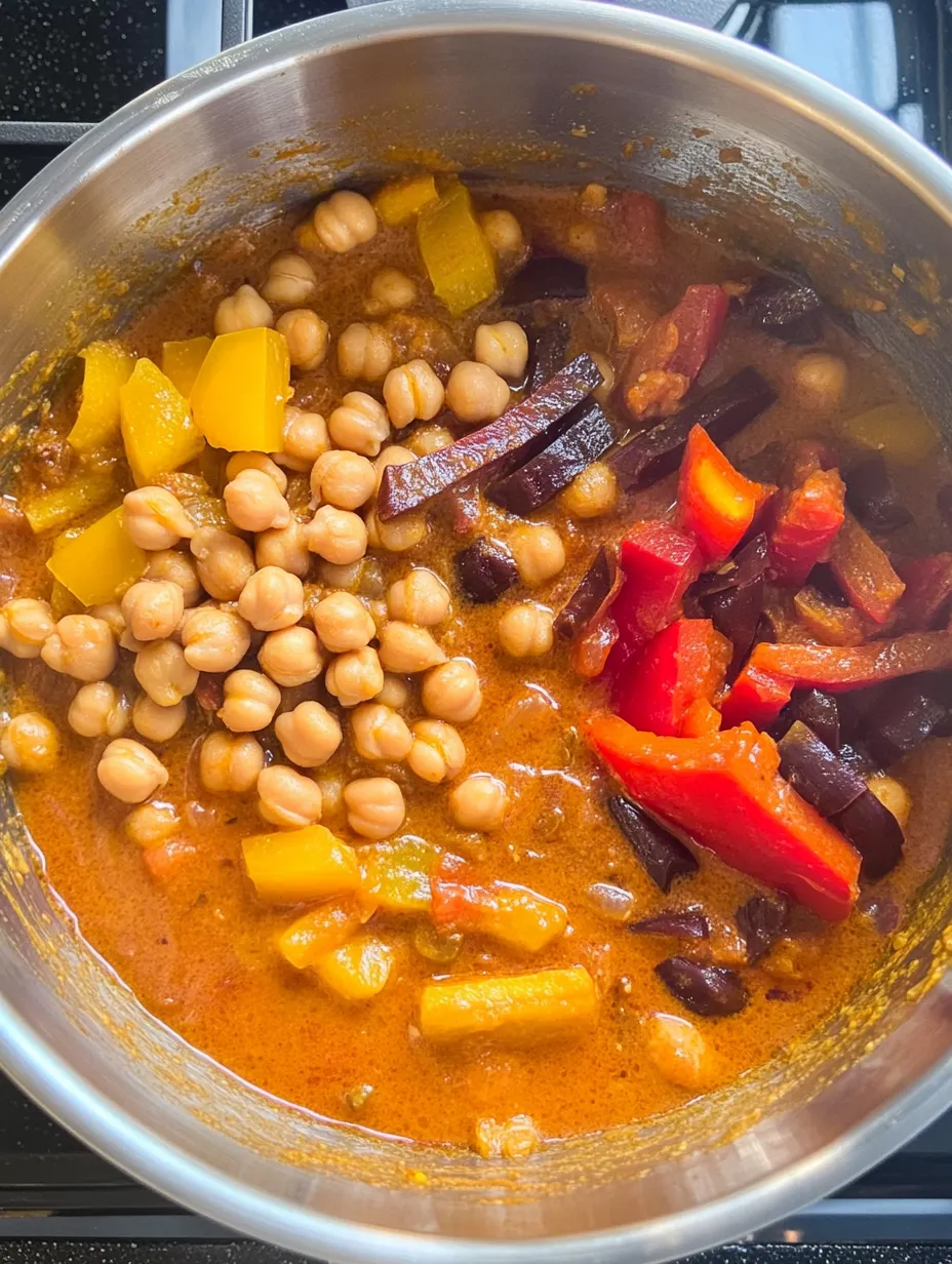 Curry crémeux de poivrons aux pois chiches – Simple & savoureux