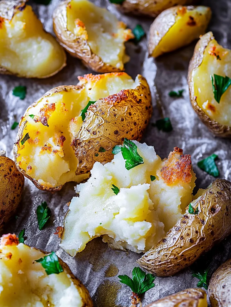 Pommes de terre écrasées croustillantes – Le snack parfait