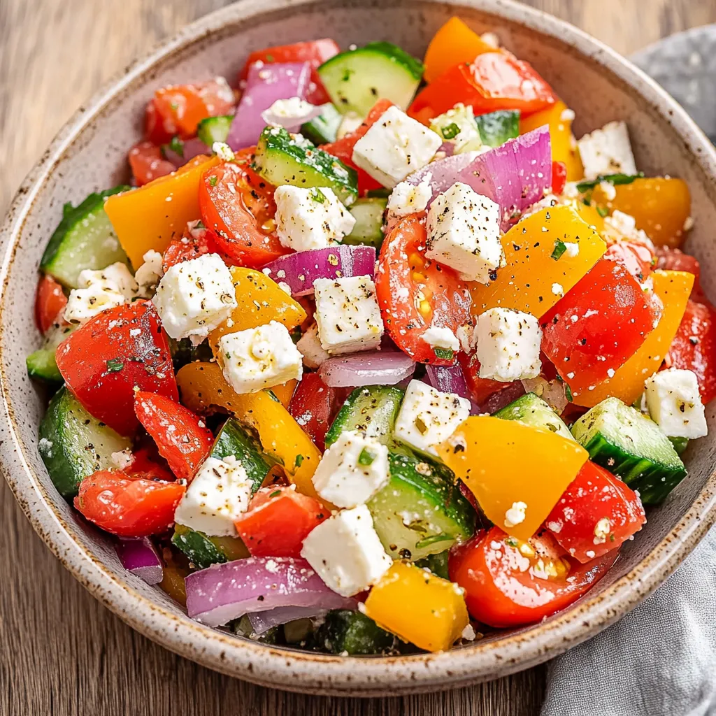 Salade Paysanne Grecque – Recette Facile de Salade