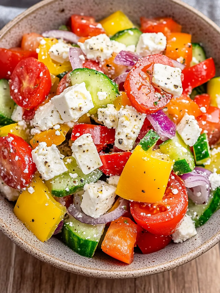 Salade paysanne grecque – Fraîche, simple et pleine de saveurs