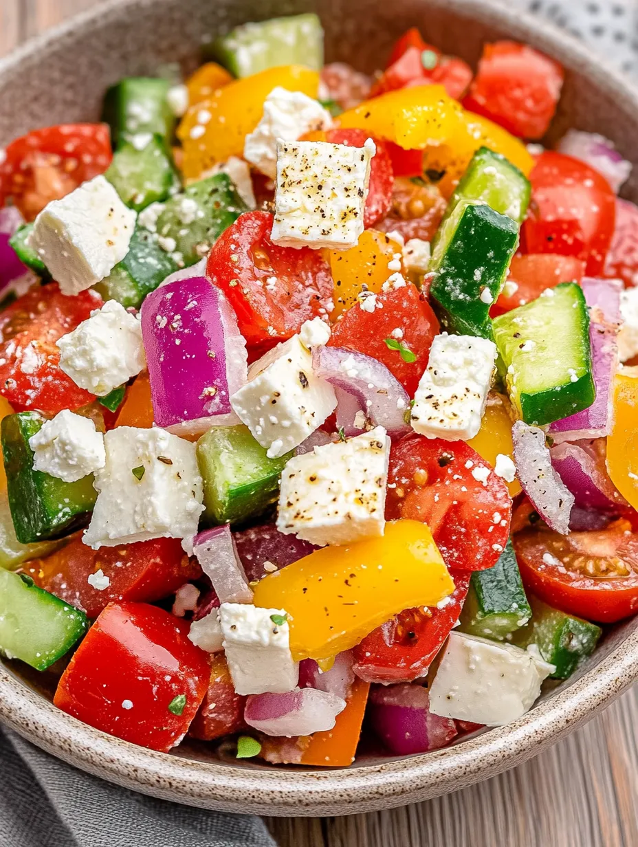 Salade grecque authentique – Recette ultra rapide