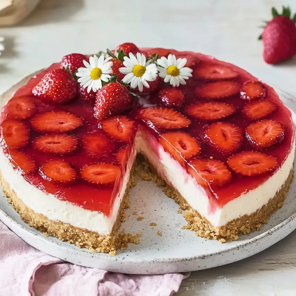 Une tarte aux fraises avec fraises fraîches et touches de citron.