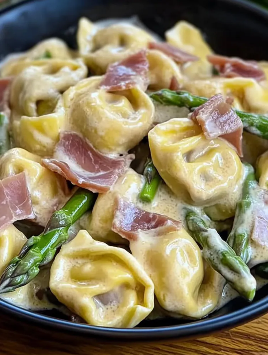 Recette rapide de tortellini à la crème et asperges vertes