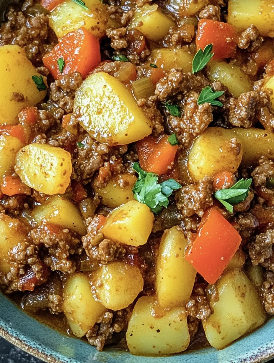 Plat rustique: viande hachée, pommes de terre & légumes