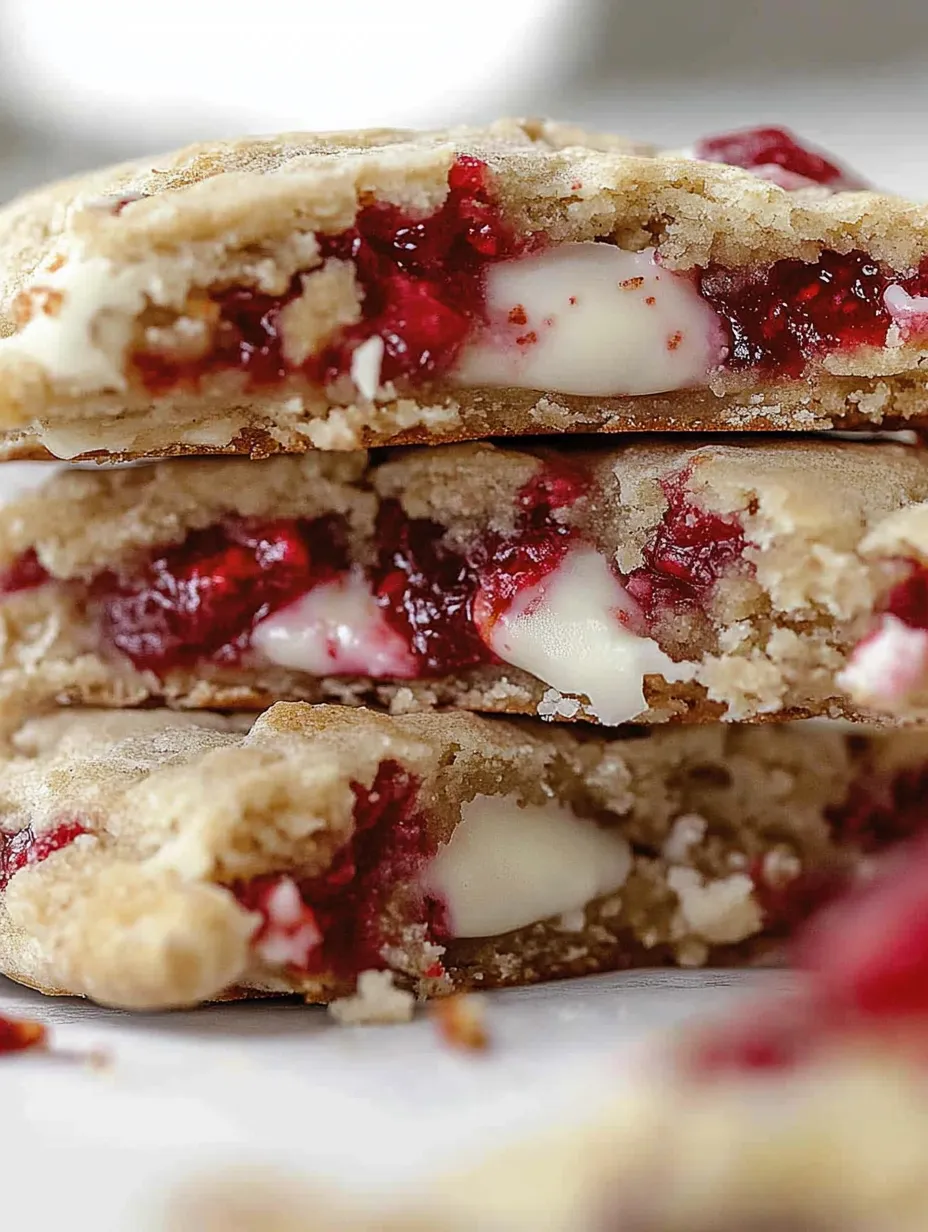 Cookies moelleux et beurrés aux framboises et chocolat blanc