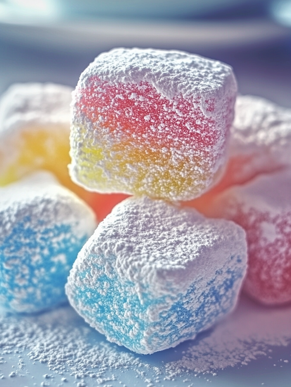Un tas de bonbons colorés.